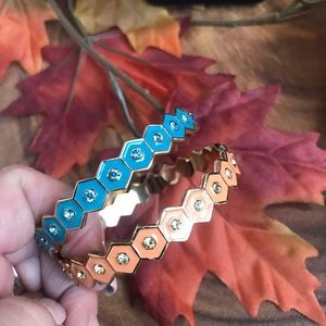 C. Wonder Stackable Hexagon Jeweled bangles